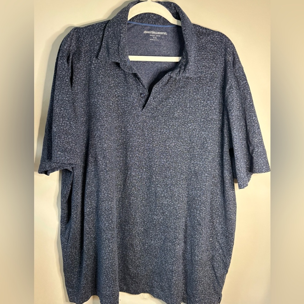 Johnston & Murphy Blue Polo‎ Shirt Classic Style